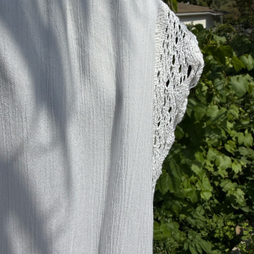 White Boho Beach Coverup Maxi Dress - Picture 4 of 6